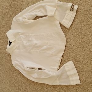 Burberry kids white button up shirt size 10 euc